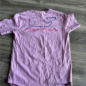 Vineyard Vines Lavender Tee with Navy Whale